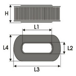 Air filter Green Filters R083234