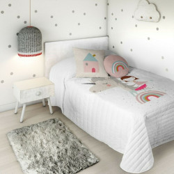 Reversible Bedspread Haciendo el Indio Unicorn White