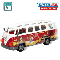 Remote-Controlled Car Speed & Go 1:30 23 x 9,5 x 9,5 cm Bus 4 Units