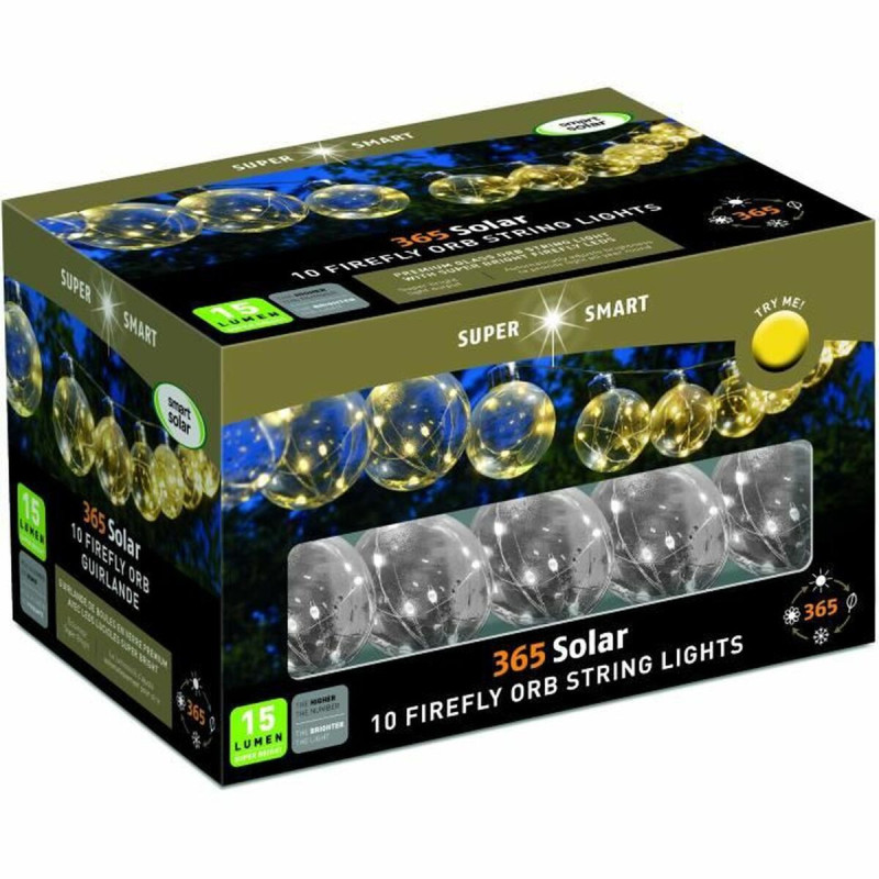 Wreath of LED Lights Super Smart 365 Firefly Solar 15 lm