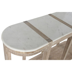 Console Home ESPRIT White Marble Mango wood 140 x 40 x 80 cm