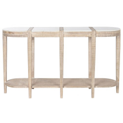 Console Home ESPRIT White Marble Mango wood 140 x 40 x 80 cm