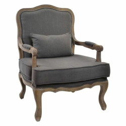 Armchair DKD Home Decor Grey Brown Wood Plastic 70 x 66 x 94 cm