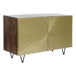 Sideboard DKD Home Decor Golden Dark brown Wood Metal 120 x 45 x 75 cm