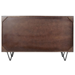 Sideboard DKD Home Decor Golden Dark brown Wood Metal 120 x 45 x 75 cm