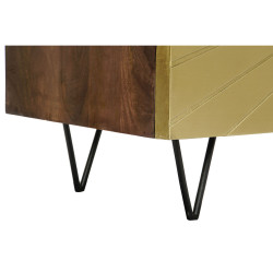 Sideboard DKD Home Decor Golden Dark brown Wood Metal 120 x 45 x 75 cm