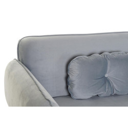 Sofa DKD Home Decor 200 x 85 x 80 cm Metal Velvet Sky blue Plastic Modern