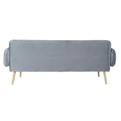 Sofa DKD Home Decor 200 x 85 x 80 cm Metal Velvet Sky blue Plastic Modern