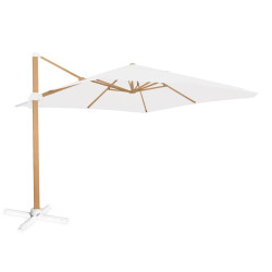 Sunshade Tiber White Aluminium Teak 300 x 400 x 250 cm