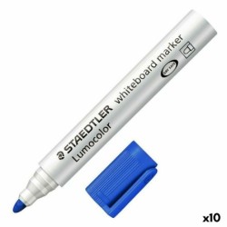 Felt-tip pens Staedtler Whiteboard Blue White (10 Units) (1 Unit)