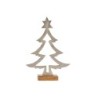 Christmas Tree Shape 5 x 29 x 20,5 cm Silver Wood