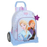 School Rucksack with Wheels Frozen Believe Lilac 33 x 42 x 14 cm