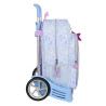 School Rucksack with Wheels Frozen Believe Lilac 33 x 42 x 14 cm