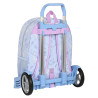 School Rucksack with Wheels Frozen Believe Lilac 33 x 42 x 14 cm