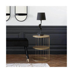 Centre Table Atmosphera Kobu Golden Metal 36 x 36 x 52 cm