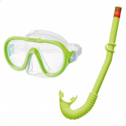 Snorkel Goggles and Tube Intex Adventurer Green