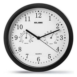 Wall Clock ELBE RP1005N White/Black