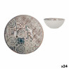 Bowl La Mediterránea Grecia Porcelain Blue Brown Ø 16 x 7 cm (24 Units)