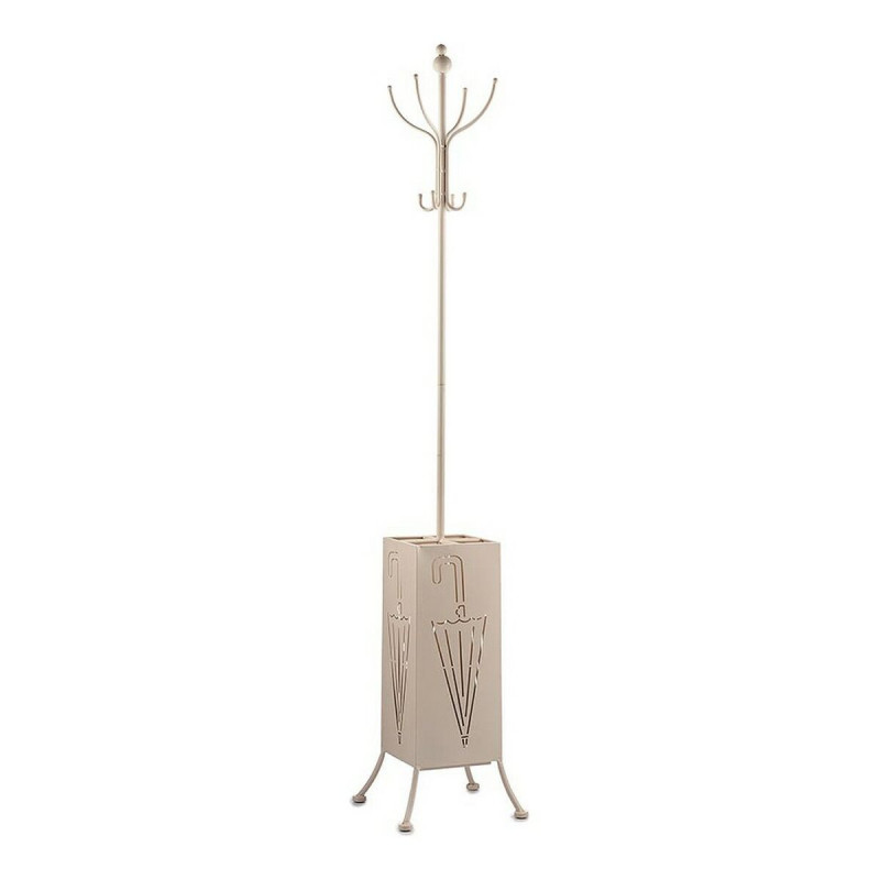 Coat rack Umbrella stand Metal Cream (34 x 188 x 34 cm)