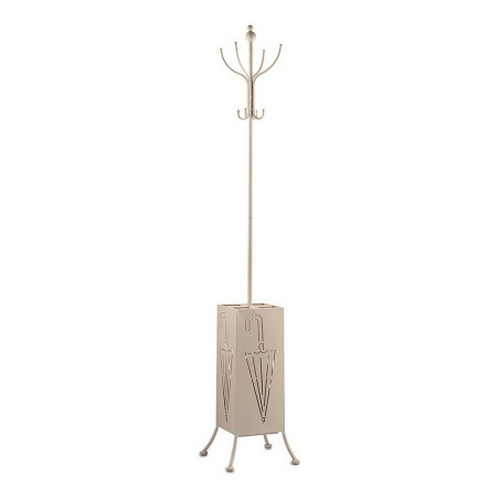 Coat rack Umbrella stand Metal Cream (34 x 188 x 34 cm)