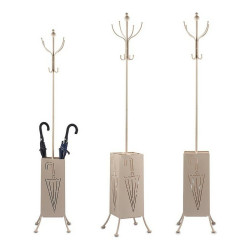 Coat rack Umbrella stand Metal Cream (34 x 188 x 34 cm)