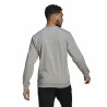 Men’s Sweatshirt without Hood Adidas Essentials French Terry 3 Stripes Grey