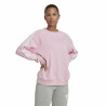 Women’s Sweatshirt without Hood Adidas Studio Lounge 3 bandas Pink