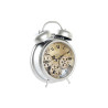 Table clock DKD Home Decor Crystal Silver Iron (19 x 7,5 x 25 cm)