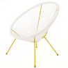 Garden sofa Acapulco 73 x 80 x 85 cm White Rattan Mustard