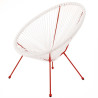 Garden sofa Acapulco 73 x 80 x 85 cm Red White Rattan