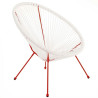 Garden sofa Acapulco 73 x 80 x 85 cm Red White Rattan