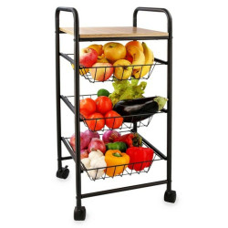 Vegetable trolley Quid Square Metal (34 x 34 x 76 cm)