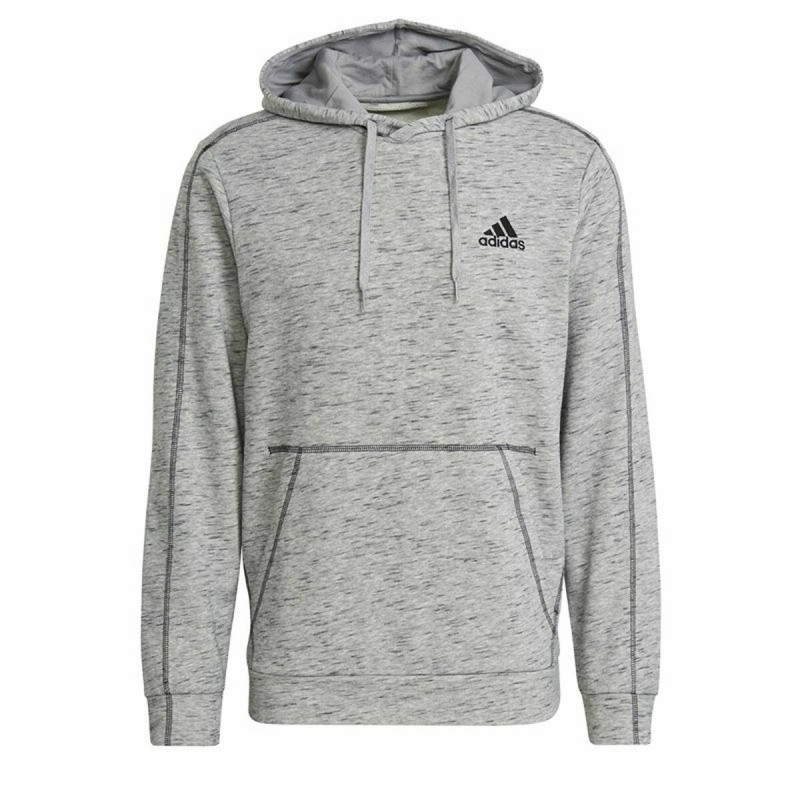 Men’s Hoodie Adidas Essentials Mélange Embroidered Light grey