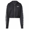 Women's Sports Jacket Reebok Tape Pack Full Zip Black