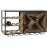 Bottle rack DKD Home Decor 80 x 24 x 44 cm Fir Natural Black Metal Brown MDF Wood