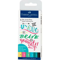 Set of Felt Tip Pens Faber-Castell Pitt Artist Calligraphy Case Cake (5 Units)