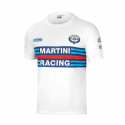 Short Sleeve T-Shirt Sparco S01274MRBI1S White