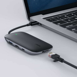 USB Hub Aukey CB-C71 Black 100 W