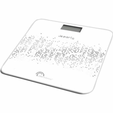 Digital Bathroom Scales Little Balance Talking Voice White Black Tempered Glass