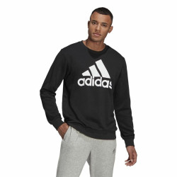 Men’s Sweatshirt without Hood Adidas Essentials Big Logo Black