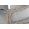 Sofa DKD Home Decor Linen Rubber wood Light grey (122 x 69 x 72 cm)