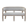 Sofa DKD Home Decor Linen Rubber wood Light grey (122 x 69 x 72 cm)