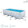 Detachable Pool Intex Prism Frame Rectangular 400 x 200 x 100 cm