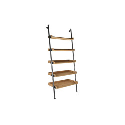 Shelves DKD Home Decor Fir Natural Black Metal 5 Shelves (86 x 45 x 200 cm)