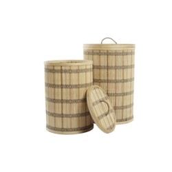 Basket set DKD Home Decor 40 x 40 x 63 cm Bamboo