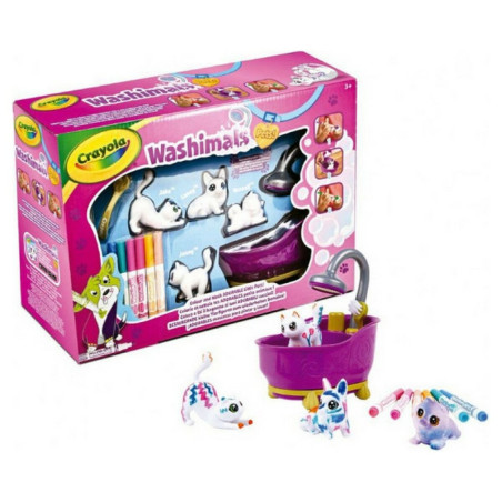 Playset Washimals Pets Crayola 74-7453 Bathtub 6 Pieces