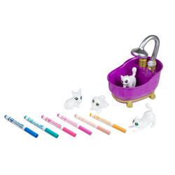 Playset Washimals Pets Crayola 74-7453 Bathtub 6 Pieces