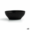 Bowl Ariane Antracita Triangular Ceramic Black (12 cm) (12 Units)