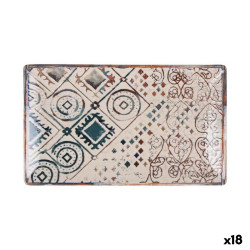 Serving Platter La Mediterránea Creta Rectangular 25 x 15 x 2 cm (18 Units)