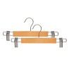 Set of Clothes Hangers Clamps Brown Silver Wood Metal 28,5 x 2,5 x 11,5 cm (24 Units)